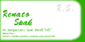 renato spak business card